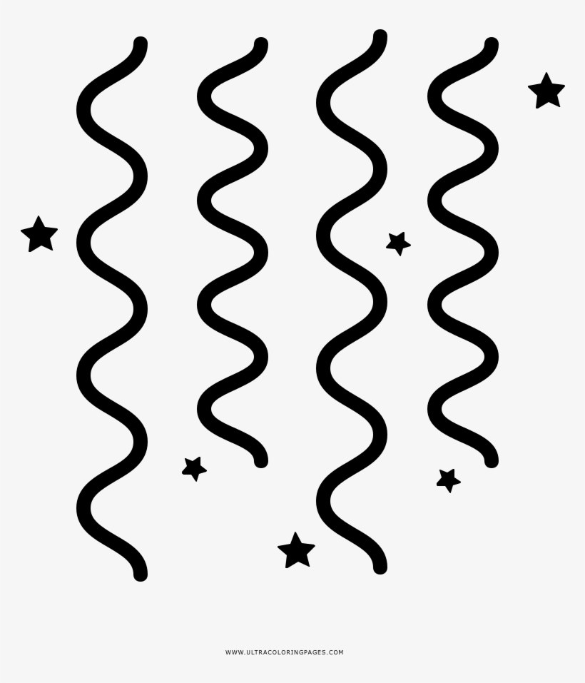 Streamers Coloring Page Drawing 1000x1000 PNG Download PNGkit
