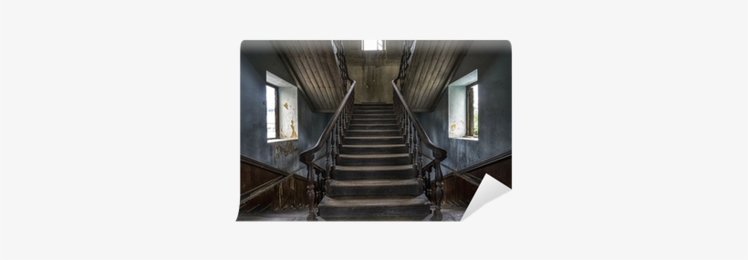 Wooden Staircase In An Abandoned House Wall Mural • - Stairs, transparent png