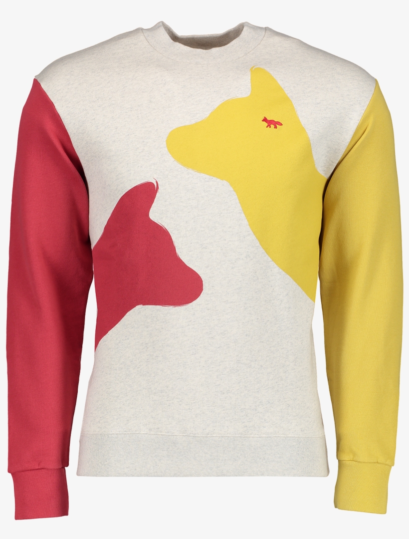 Foxes Sweatshirt Yellow Red - Sweatshirt, transparent png