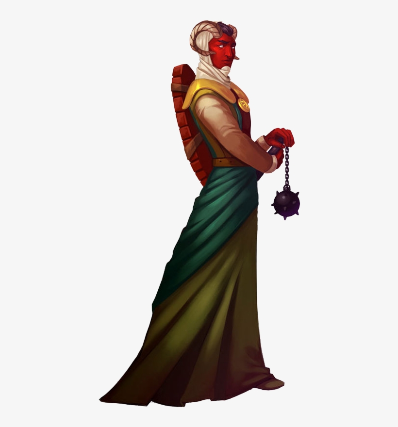 Tiefling Cleric, transparent png