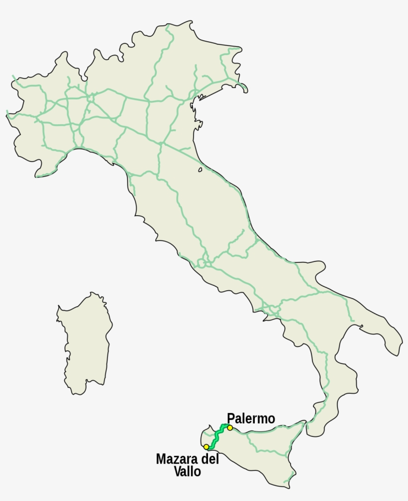 Mazara Del Vallo Location On The Italy Map - Autostrada A 12, transparent png