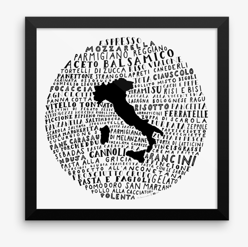 Food Map Of Italy - Gift, transparent png