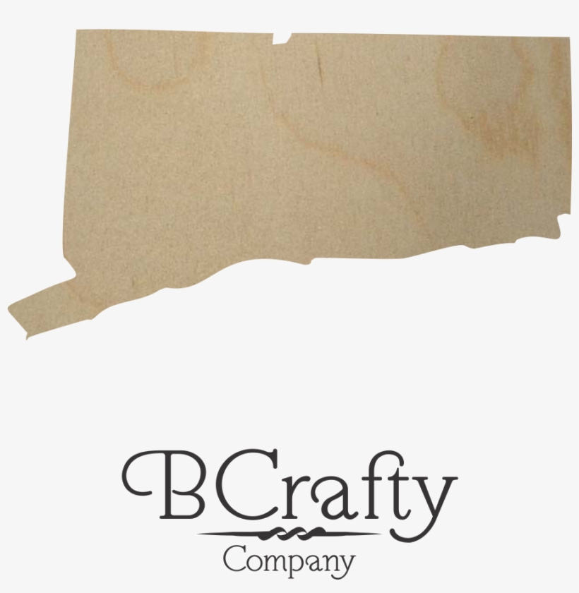 Wooden Connecticut State Shape Cutout - Connecticut, transparent png