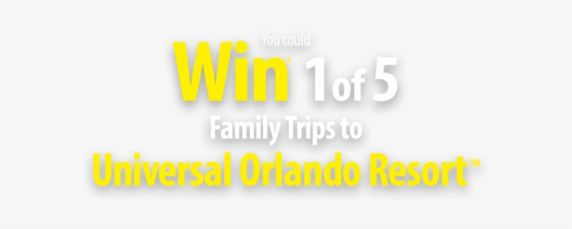 You Could Win 1 Of 5 Family Trips To Universal Orlando - Universal Orlando, transparent png