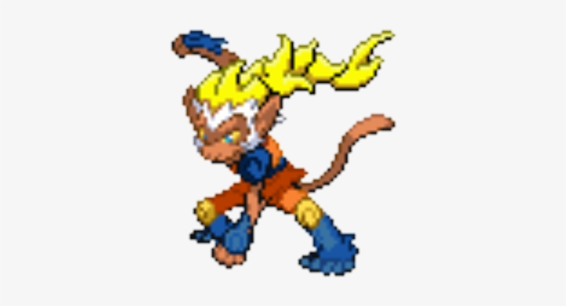 Gold Hair Dude Infernape - Project Pokemon Aura Infernape, transparent png