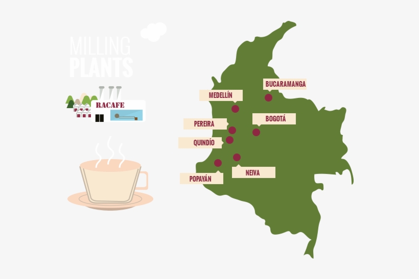 Mapa De Trilladoras En El País - Mapa Cafetero De Colombia, transparent png