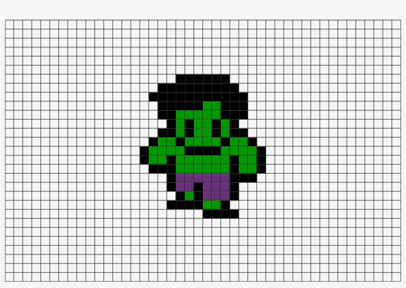 2 Download The Template - Perler Beads Pattern Hulk, transparent png