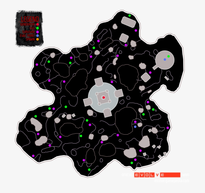 Wraith Trap Map Gamepedia - Evolve Wraith Trap Map, transparent png