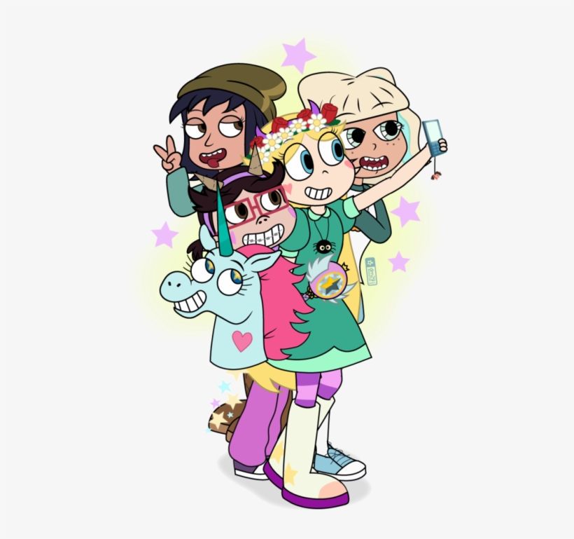 “ Star Butterfly And Her Girl Friends, In Dedication - Star Butterfly Y Daron Nefcy, transparent png