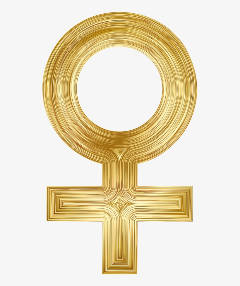 Feminism Represents Much More Than Just Extreme Stereotypes - Female Symbol Gold, transparent png