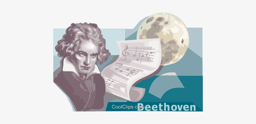 Ludwig Van Beethoven Royalty Free Vector Clip Art Illustration - Ludwig Van Beethoven, transparent png