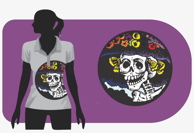 Playera Muertos - Skull Snaps Vinyl Record, transparent png