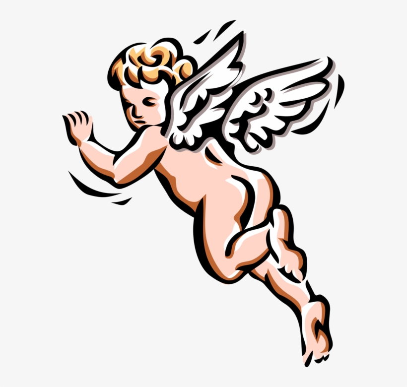 Vector Illustration Of Angelic Spiritual Cherub Angel, transparent png