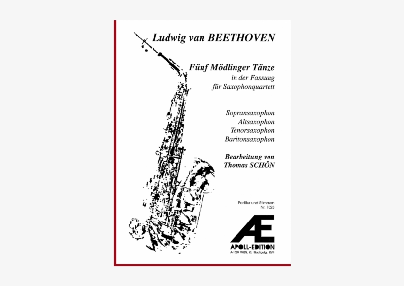 Beethoven Ludwig Van - Quattro-fonia For Saxophone Quartet, transparent png