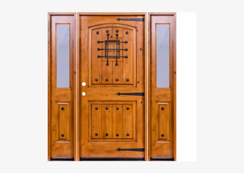 Krosswood Knotty Alder 2 Panel Top Rail Arch With V - Door Arch, transparent png