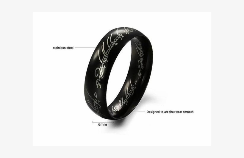 Load Image Into Gallery Viewer, The One Ring - 6mm Men's Stainless Lord Of The Rings, transparent png