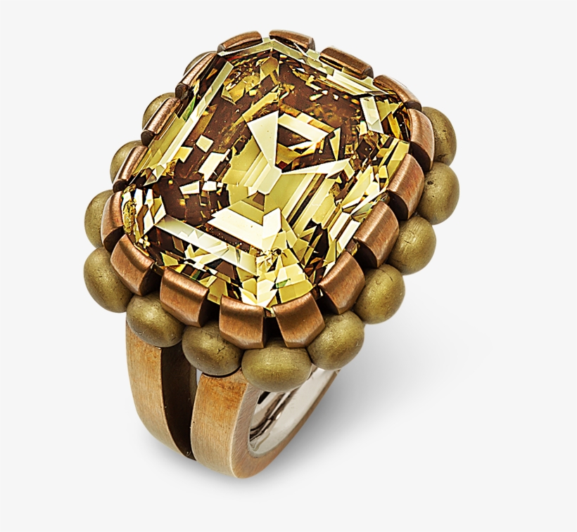 Hemmerle Ring, Fancy Diamond Set In Bronze And White - Hemmerle Jewelry, transparent png