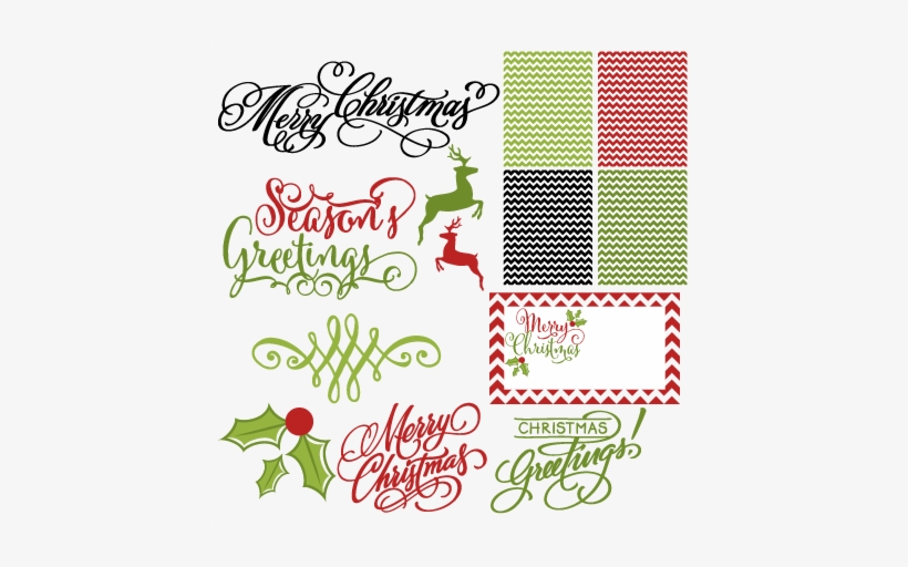Holiday Card Set Svg Scrapbook Clip Art Christmas Cut - Oh, Starry Night Holiday Gift Stickers, Personalized, transparent png