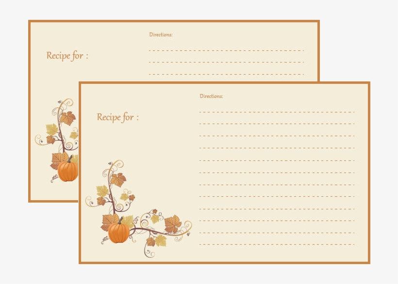 Thanksgiving Recipe Card, transparent png