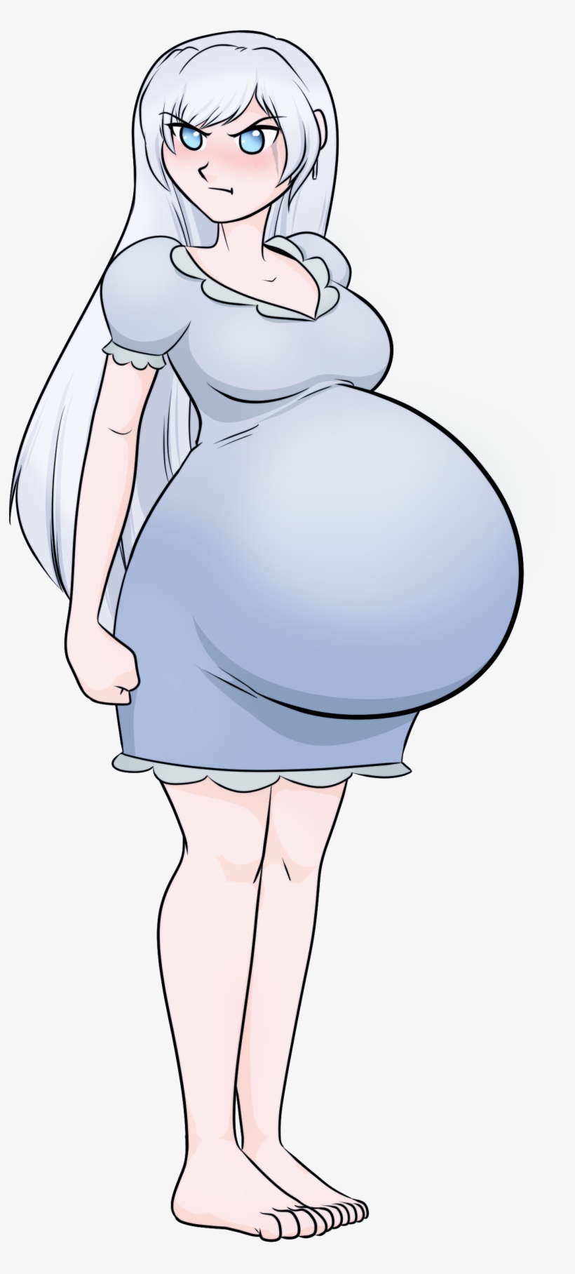 Grumpy Pregnant Weiss, transparent png