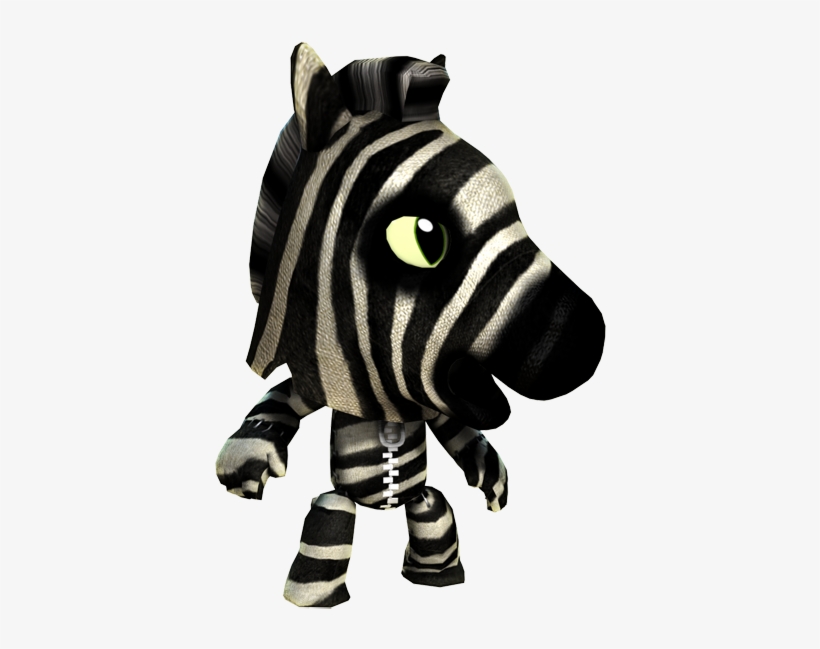 14 Sep - Little Big Planet Zebra, transparent png