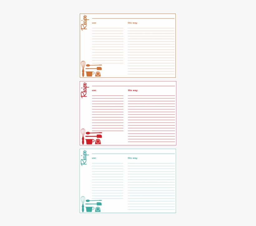 Free Recipe Cards Example - Carmine, transparent png