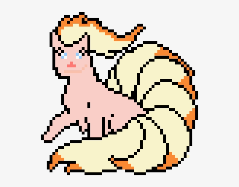 Ninetails Pixel - Pixel Art, transparent png