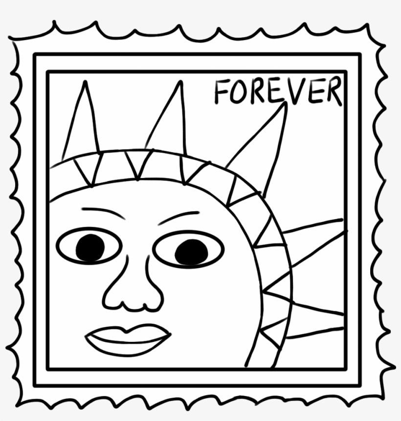 Stamp Clipart Black And White - Black & White Picture Clipart Of Stamp, transparent png