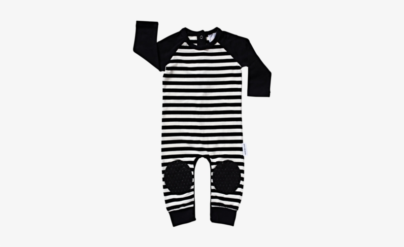 Black Stripe Crawlsuit - Romper Suit, transparent png