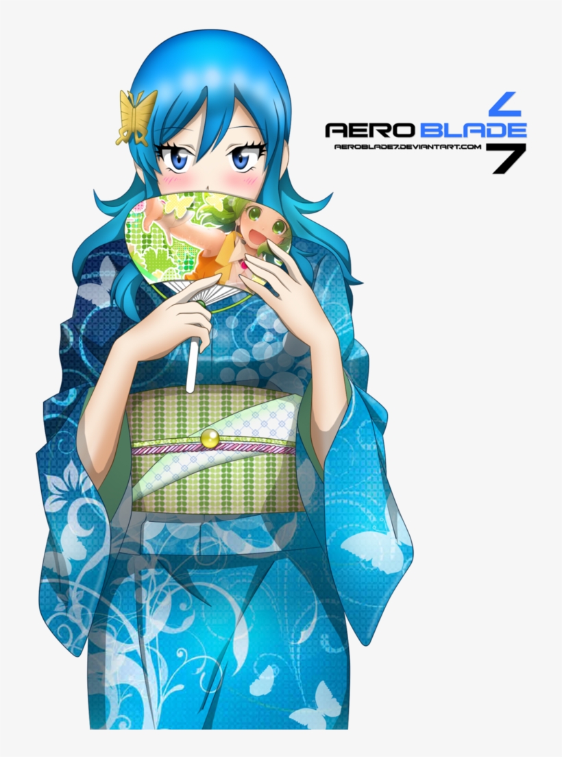 Yukata Juvia- Fairytail By Aeroblade7 - Fairy Tail Juvia Kimono, transparent png