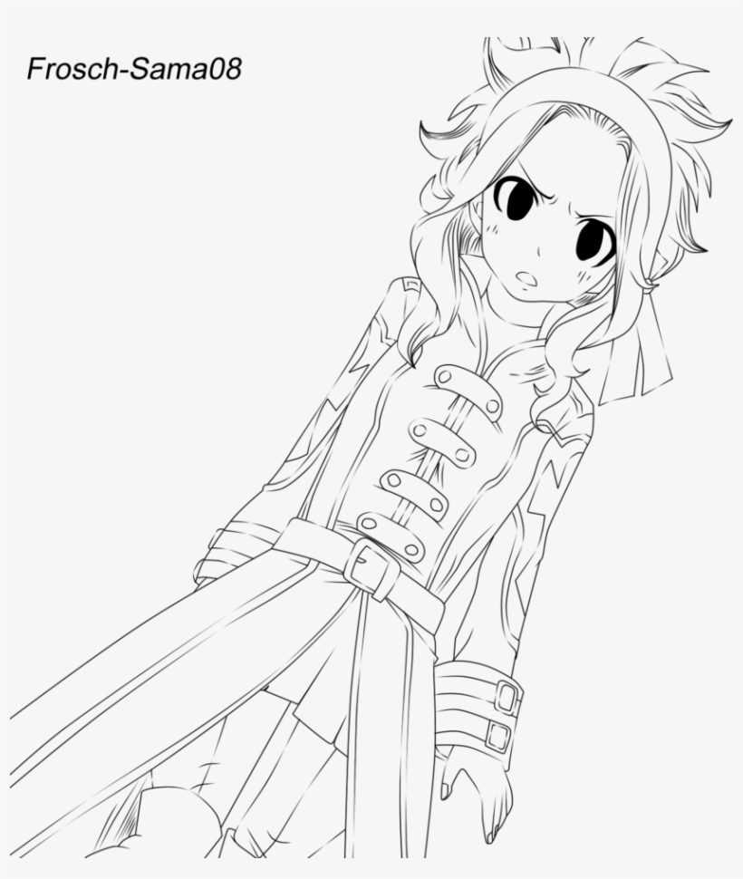 Fairy Tail Juvia Coloring Page - Levy Fairy Tail Lineart, transparent png
