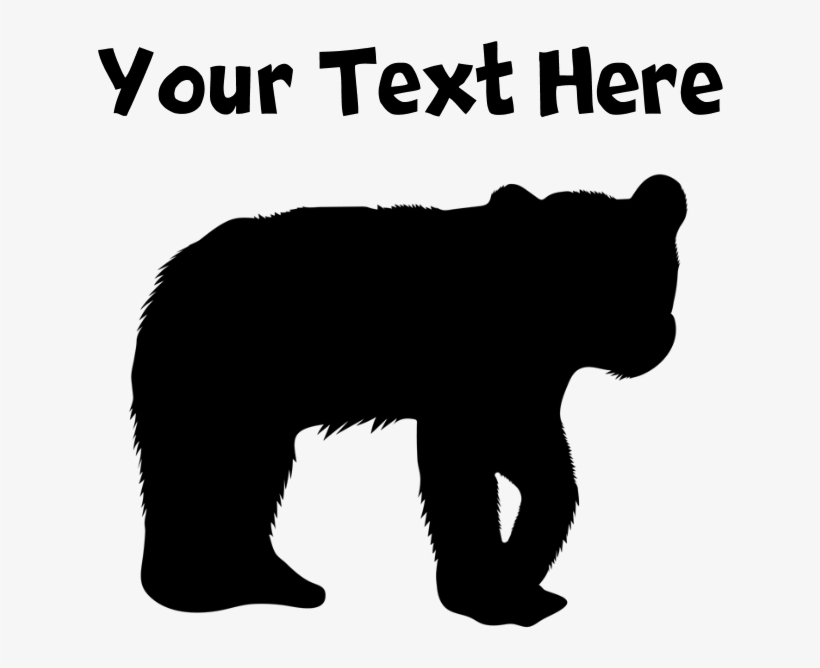 Bear Cub Silhouette Shower Curtain Bear Cub Silhouette 700x700 Png Download Pngkit
