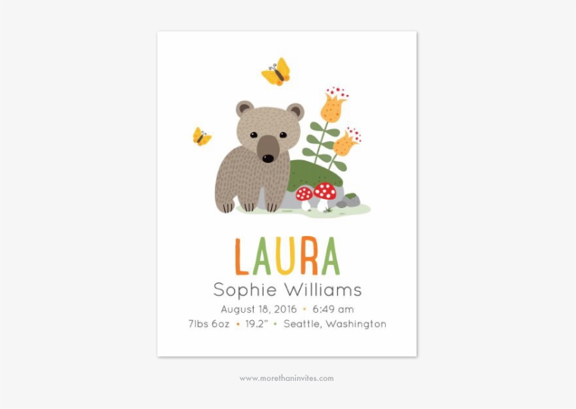 Baby Birth Announcement Keepsake Poster Print With - Thank You Note Cards Cute, transparent png