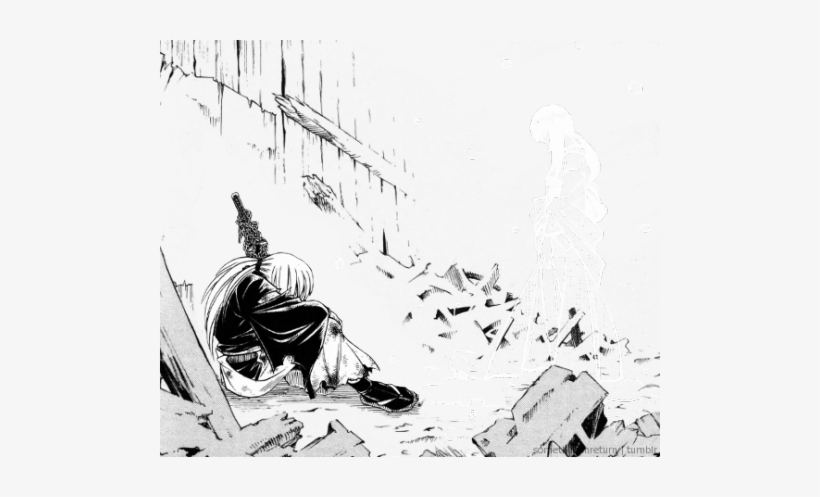 ““but I Still Wake Up I Sʇᴉll Sǝǝ ʎonɹ Ƃɥosʇ Oh Lord - Rurouni Kenshin, transparent png