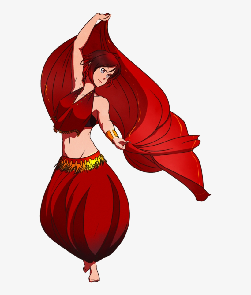 Rwby Yang Xiao Long Weiss Schnee Blake Belladonna Red - Rwby Ruby Belly Dancer, transparent png