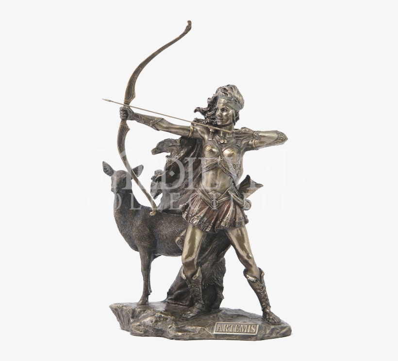 Goddess Of Hunting And Wilderness, Well-known For Her - Greek God Artemis Statue, transparent png