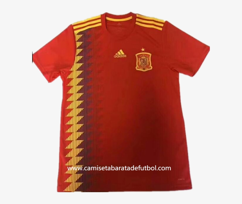 Camiseta 1ª Equipación Del España 2018 - Spain World Cup Jersey Long Sleeve, transparent png