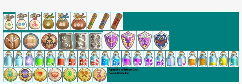 Click For Full Sized Image Pouch Items - Zelda Skyward Sword Items, transparent png