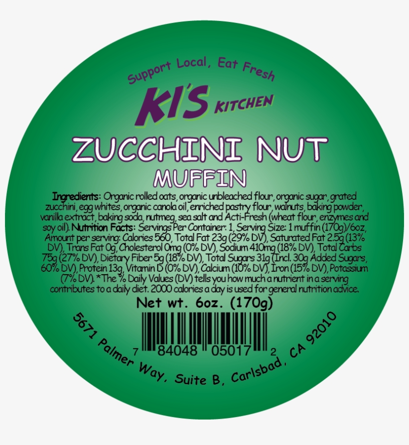 Zucchini Nut Muffin - Circle, transparent png