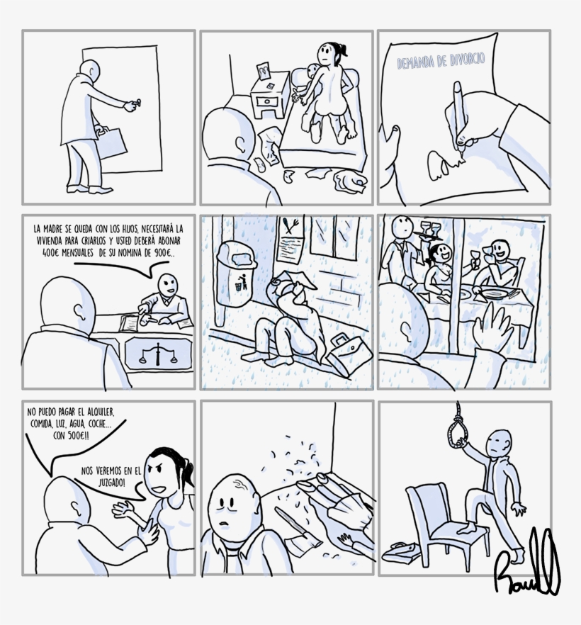 Esta Viñeta Cuenta La Historia De Un Hombre Que Sufre - Historia De Violencia De Genero, transparent png