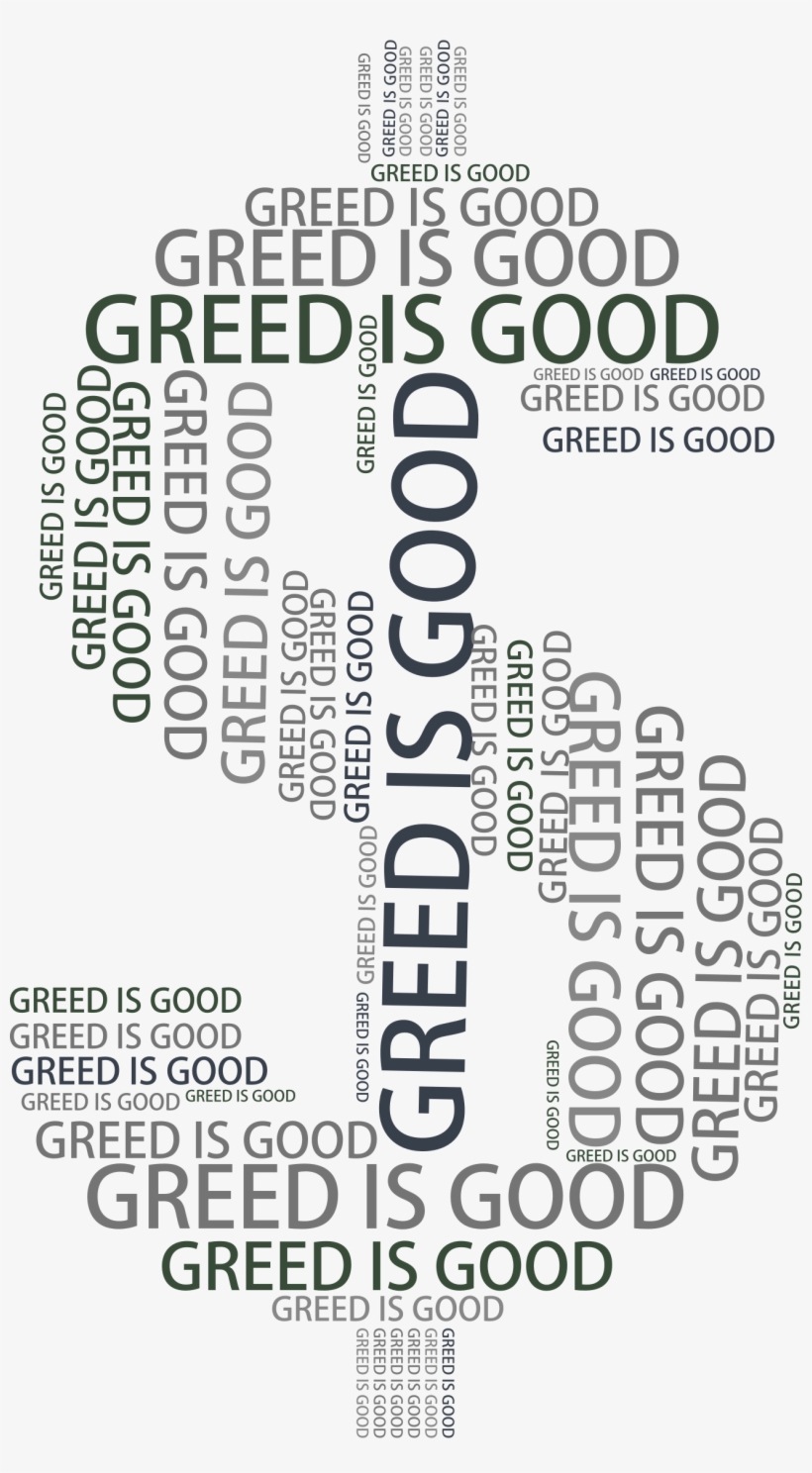 This Free Icons Png Design Of Greed Word Cloud Grayscale, transparent png