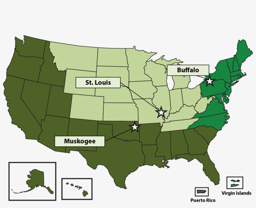 Usa Map For Regional Processing Offices - Moving To Different Places, transparent png