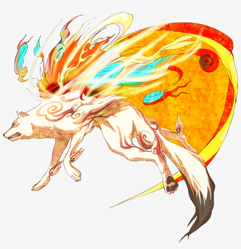 Render Okami, transparent png