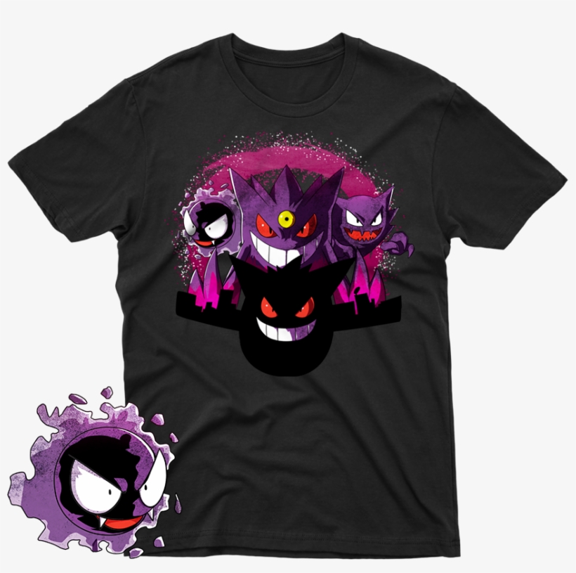 Ghost Pokemon Ghastly Haunter Gengar Crew Day Black - Halloween Squirtle Pokemon, transparent png