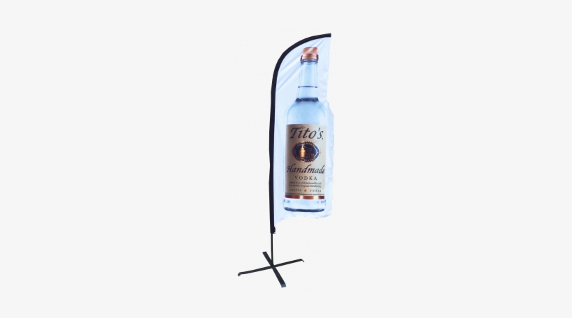 8ft Feather Flag - Tito's Handmade Vodka - 750 Ml Bottle, transparent png