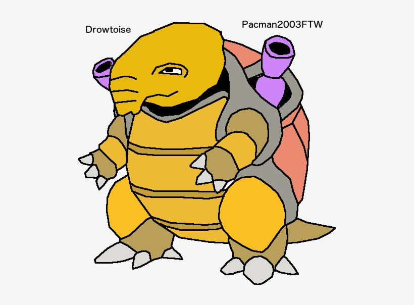 This Is My Creation Of A Mix Of Blastoise And Drowzee - Cartoon, transparent png