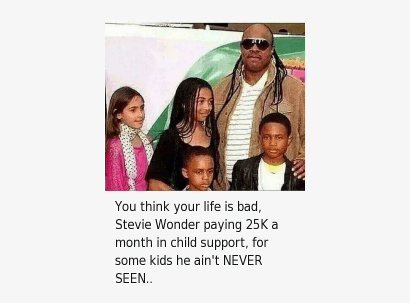 Bad, Child Support, And Children - Stevie Wonder Children Meme, transparent png