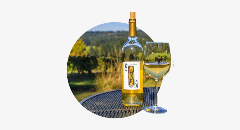 Close-up Of Bottle And Glass Of King's Raven Pinot - Common Grape Vine, transparent png