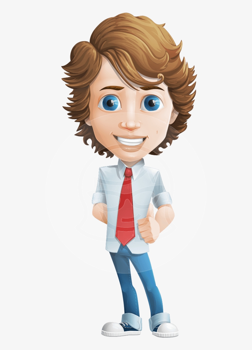Boy Cartoon Character Vector Pack - Same Character Different Poses, transparent png