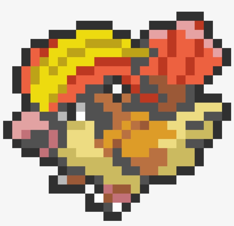 Main Image - Pixel Art Pokemon Pidgeoto, transparent png